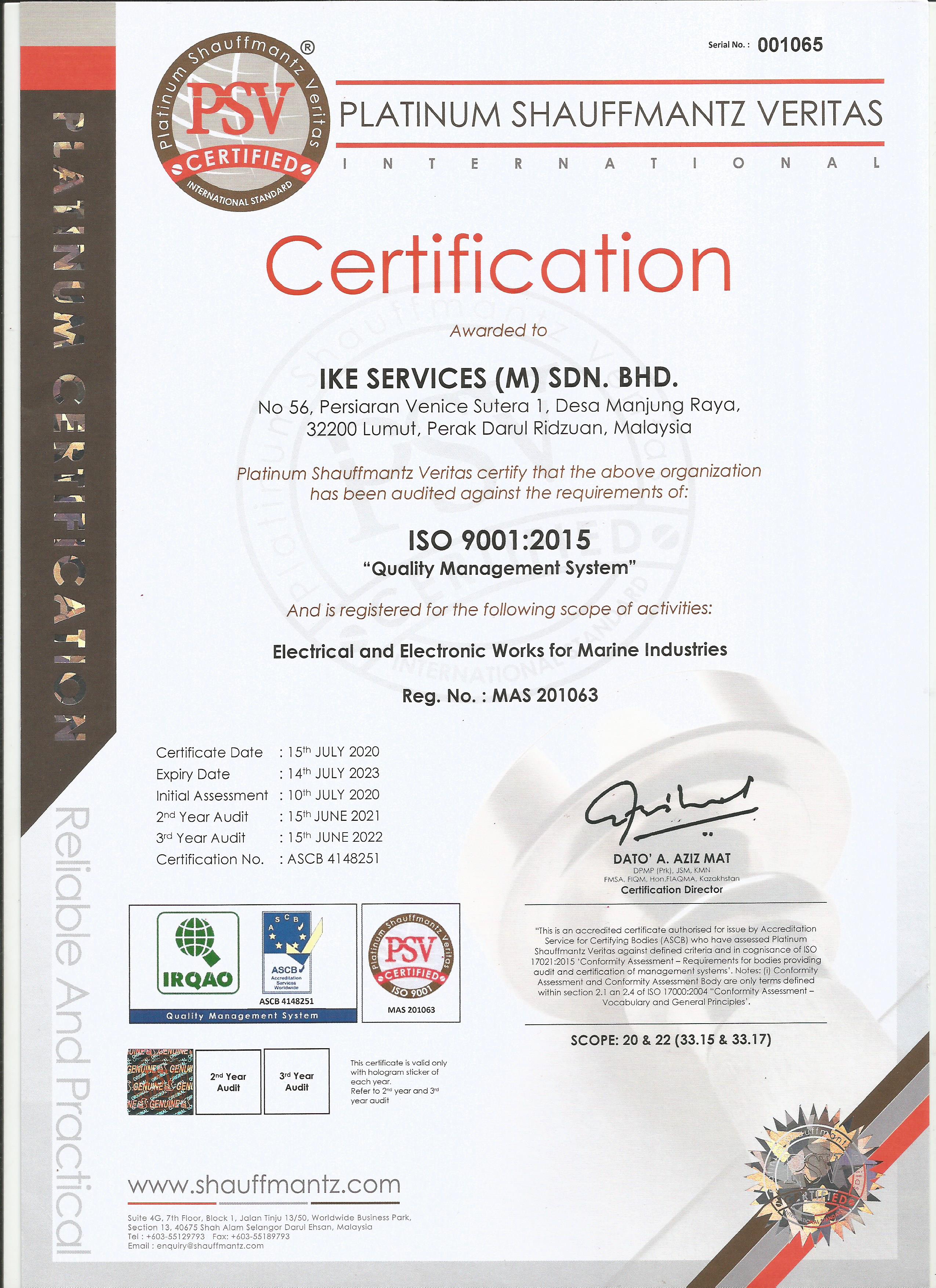 ISO CERTIFIED | IKEServices (M) Sdn Bhd